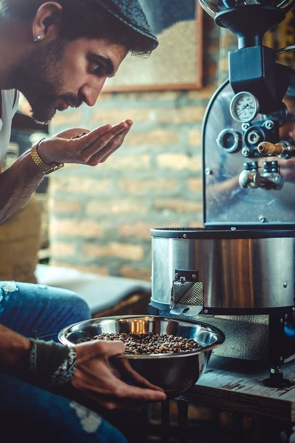 Coffee cupping session with multiple cups